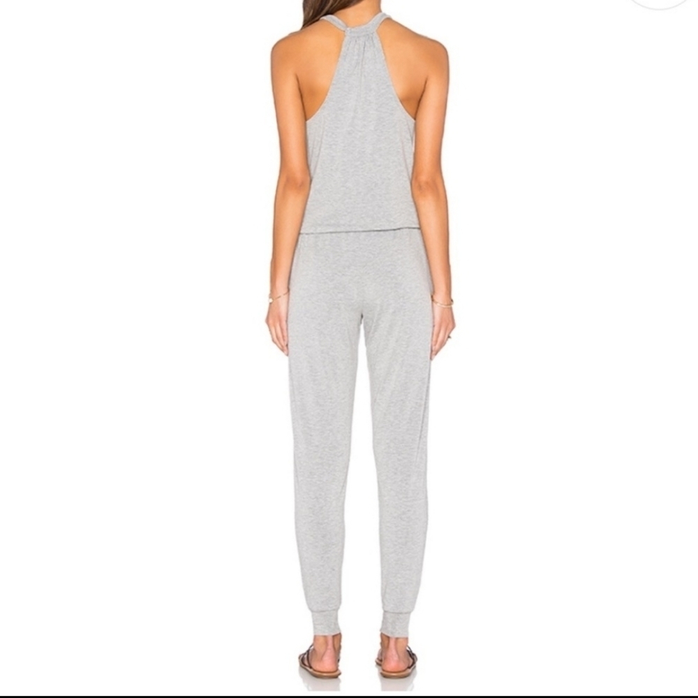 Spiritual Gangster Racerback Jumpsuit in Heather Grey‎ - Picture 2 of 6